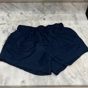 Navy blue athletic shorts